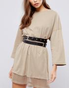 Asos Double Wrap 9 Hole Waist Belt - Black