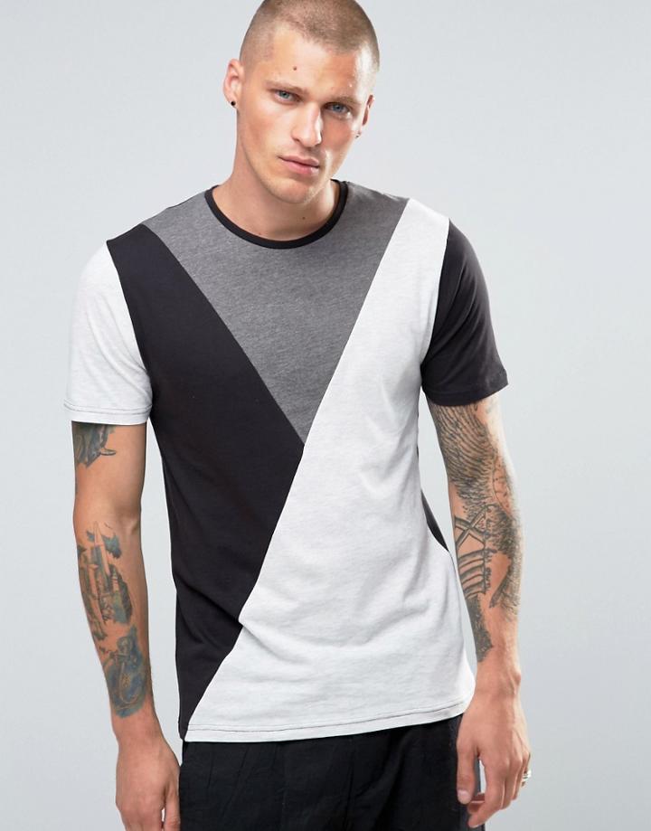 Troy Cut And Sew T-shirt - Black