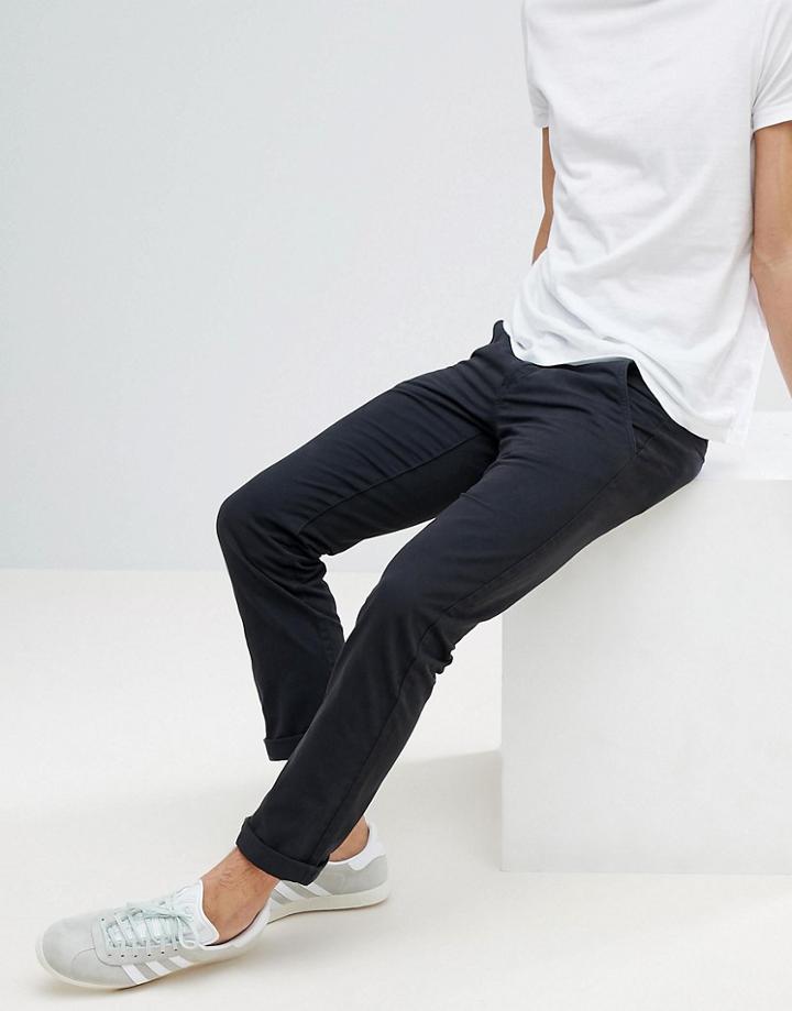 Lindbergh Chinos In Dusty Black - Green