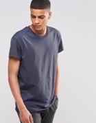 Selected Homme Raw Hem Oversized T-shirt - Navy