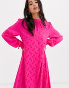 Resume Portia Polka Dot Midaxi Dress-pink