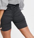 Catch Exclusive Ribbed Shorts In Charcoal-grey