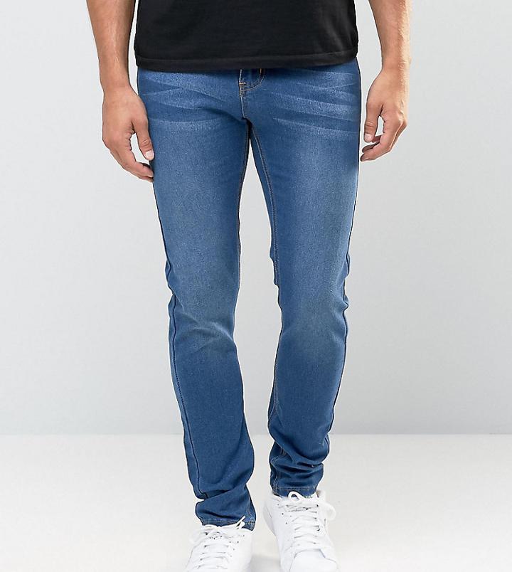 Liquor N Poker Jeans Stretch Skinny Fit Mid Indigo - Blue