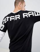 G-star Beraw Korpaz Long Sleeve Organic Cotton T-shirt In Black/white - White