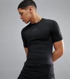 First Short Sleeved Running Baselayer T-shirt In Black - Black
