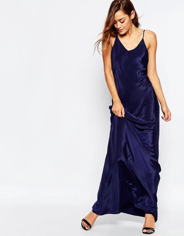 Vlabel Covent Slinky Cami Maxi Dress - Navy