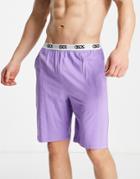 Asos Design Lounge Short In Purple