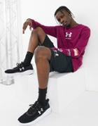 Under Armour Multi Logo Long Sleeve T-shirt In Purple