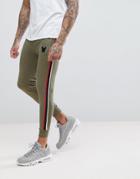 Good For Nothing Skinny Joggers In Khaki - Green