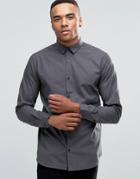 Jack & Jones Premium Slim Long Sleeve Slim Smart Shirt - Gray