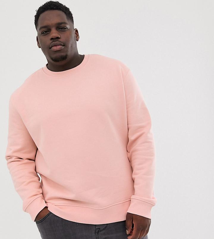 New Look Plus Oversized Sweat In Pink