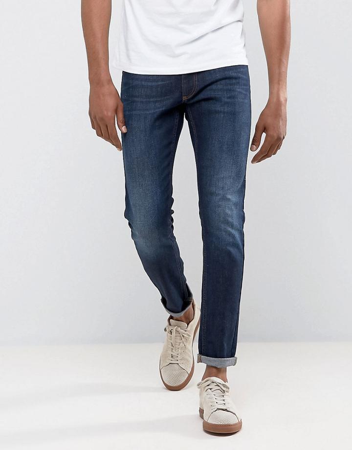 Versace Jeans Skinny Jeans In Darkwash Blue - Blue