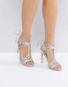 Faith Solo Fizz Cutout Heeled Sandals - Pink
