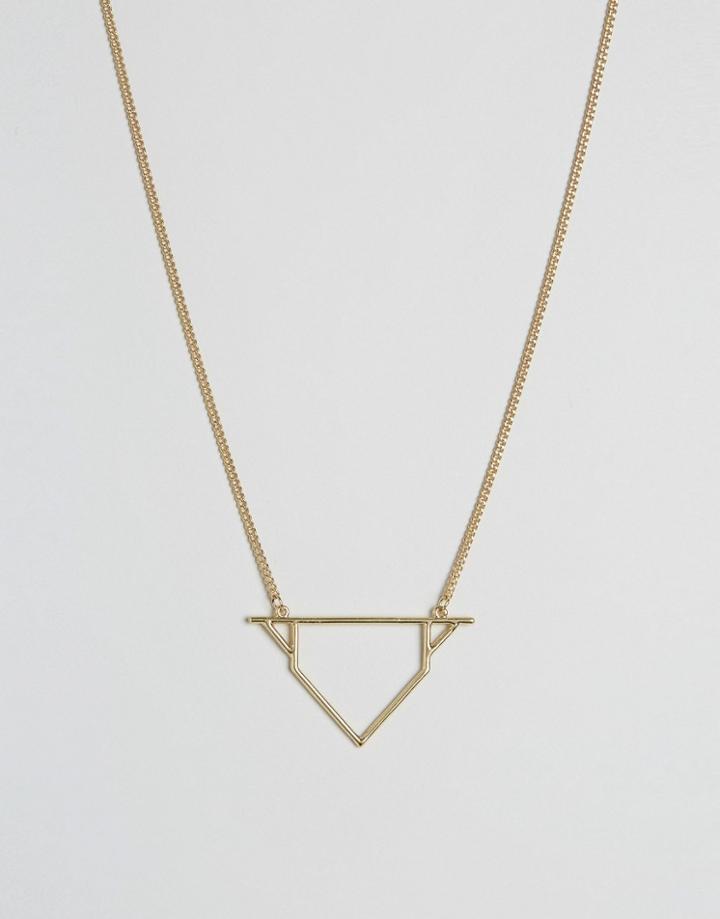 Designb Triangle Necklace - Gold