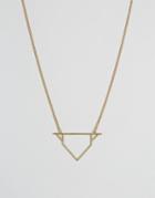 Designb Triangle Necklace - Gold