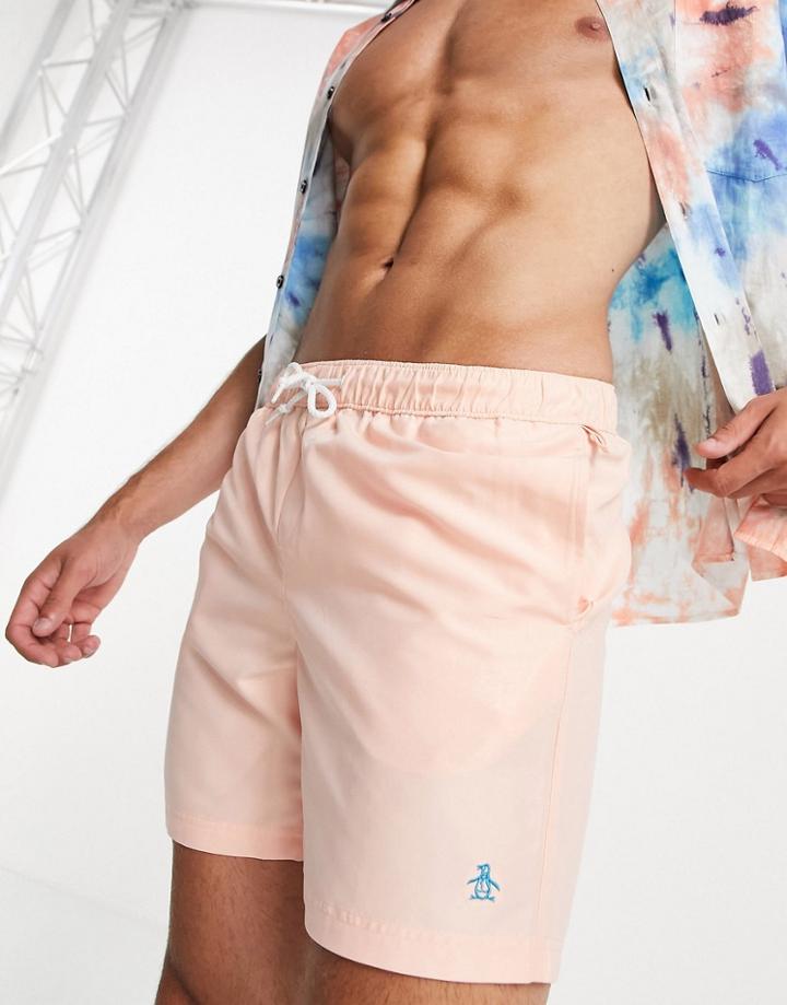 Original Penguin New Logo Swim Shorts-pink