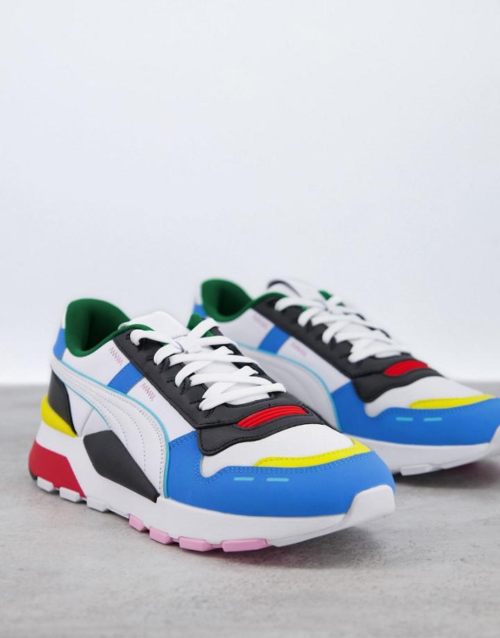 Puma Rs 2.0 Trainers In White And Blue