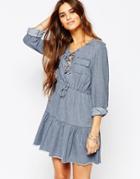 Somedays Lovin Undercover Indigo Chambray Dress - Ink