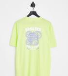 Dickies Globe Back Print T-shirt In Lime Green Exclusive To Asos