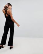 Adelyn Rae Anne Tie Back Jumpsuit - Black