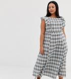 Glamorous Curve Maxi Dress With Full Skirt In Check