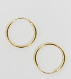 Asos Gold Plated Sterling Silver 20mm Hoop Earrings - Gold