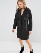 First & I Trench Coat - Black