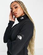 The North Face Black Box Polar Fleece Long Sleeve Top In Black