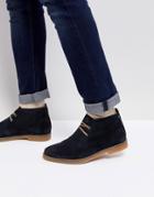 Base London Perry Suede Desert Boots In Navy - Navy