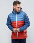 Columbia Powder Lite Quilt Jacket Hooded Tri-color - Red