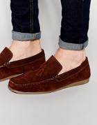 Frank Wright Loafer In Brown Suede - Brown