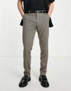Harry Brown Skinny Fit Puppytooth Suit Pants