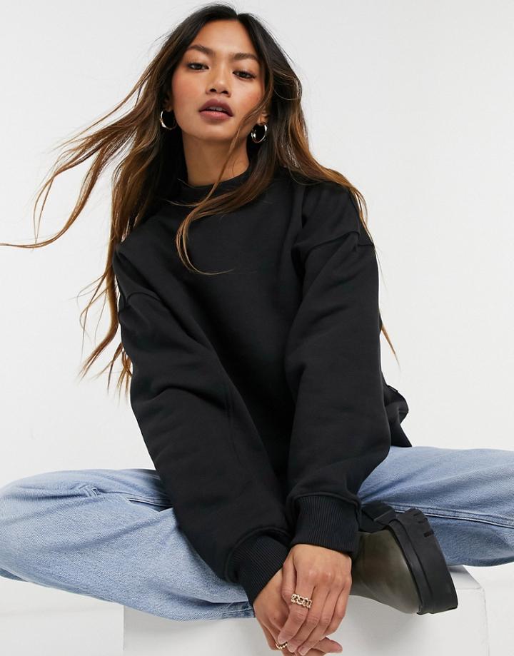 Dr Denim Long Sleeve Sweatshirt In Black