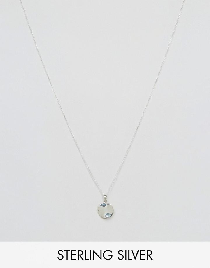 Kingsley Ryan Sterling Silver Disc Pendant Necklace - Silver