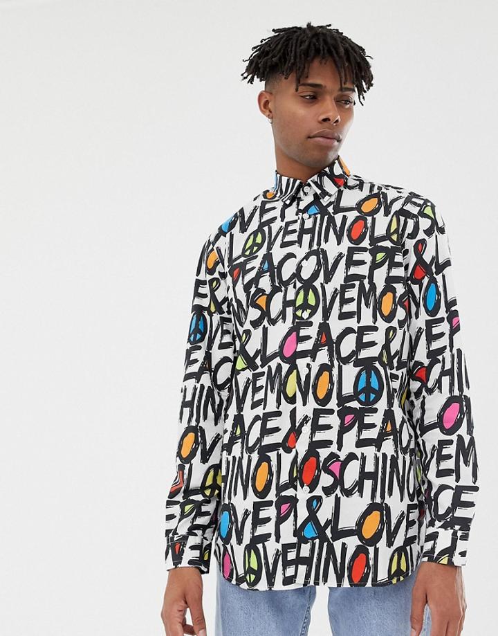 Love Moschino Allover Print Shirt - White