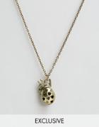 Reclaimed Vintage Anatomical Heart Necklace In Gold - Gold