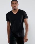 Esprit V-neck Organic Cotton T-shirt - Black