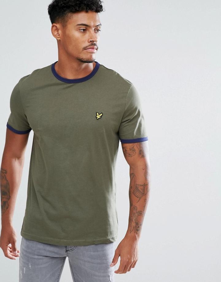 Lyle & Scott Ringer T-shirt Khaki - Green