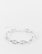 Topshop Oval Chain Bracelet In Silver