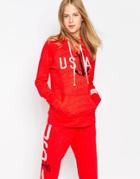 Sundry Usa Pullover Hoodie - Fire Red