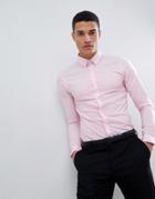French Connection Plain Stretch Skinny Fit Shirt-pink