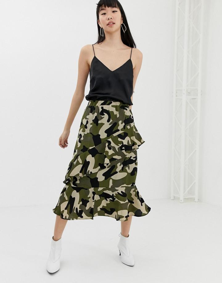 B.young Camo Wrap Skirt - Multi