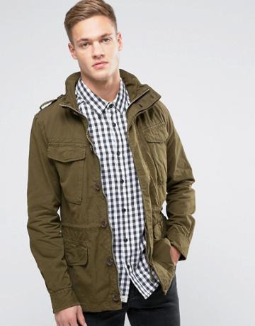 Burton Menswear Military Jacket - Green