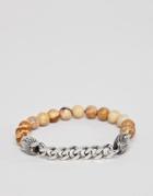 Seven London Brown Beaded Bracelet With Buddha Charms - Brown