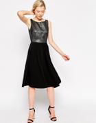Traffic People Firework Lets Dance Skater Dress With Metalic Panel