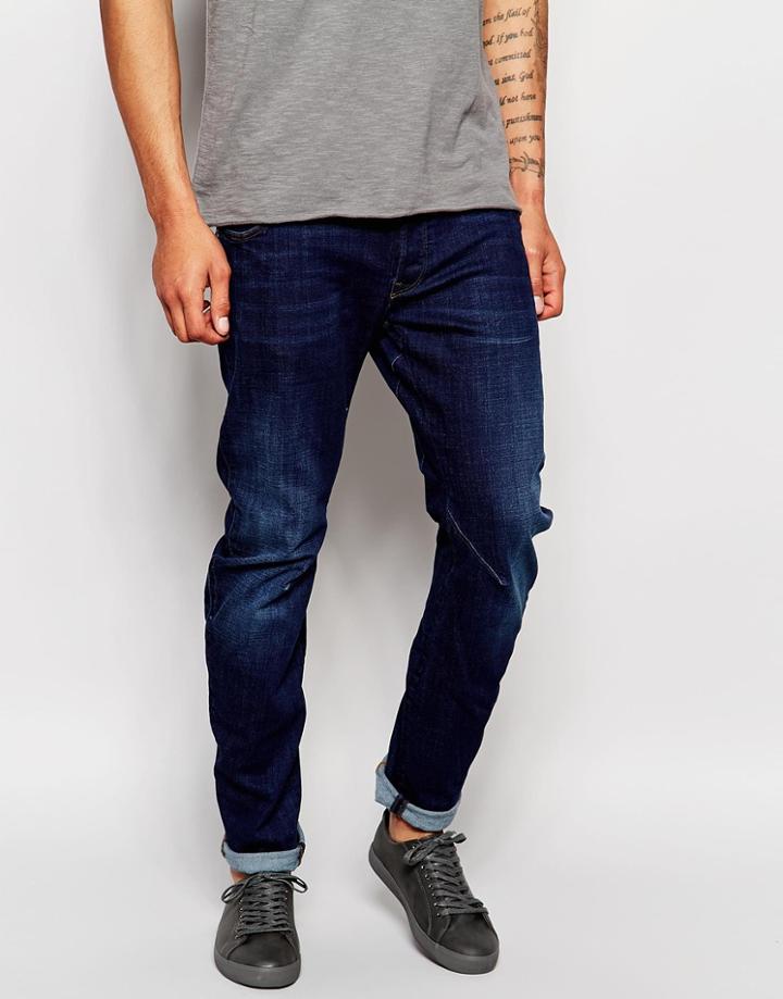 G-star Jeans Arc 3d Slim Fit Wisk Dark Aged Restored Wash - Blue