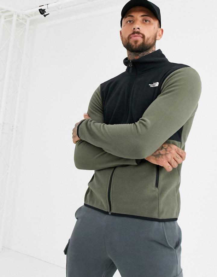 The North Face Tka Glacier Full Zip Fleece In Green