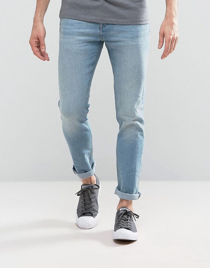 Loyalty And Faith Pillar Slim Stretch Jeans In Light Wash - Blue