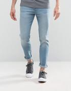 Loyalty And Faith Pillar Slim Stretch Jeans In Light Wash - Blue