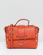 New Look Stud Ring Detail Cross Body Bag - Orange